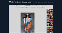 Desktop Screenshot of mccrackenceramics.com