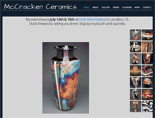 Tablet Screenshot of mccrackenceramics.com